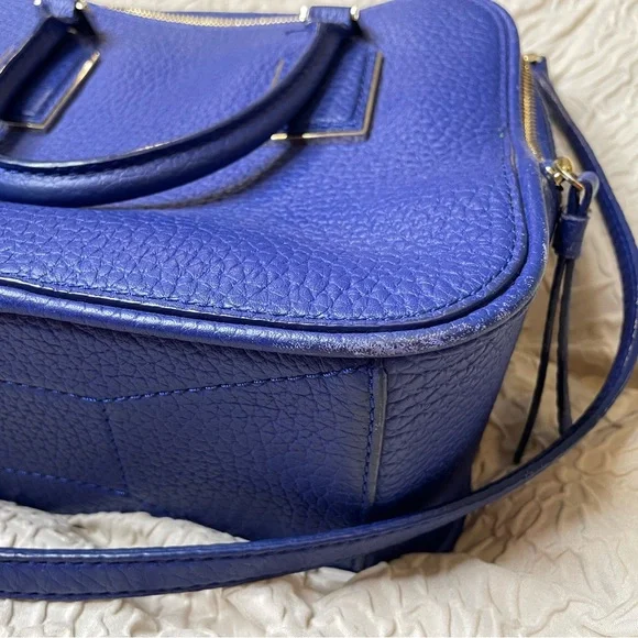 Kate Spade Cecil Court Cobalt Blue Pebble Leather Satchel - Picture 9 of 13